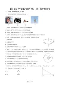 2024-2025学年安徽省合肥六中高一（下）期末物理试卷（含答案）