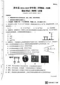 新疆维吾尔自治区喀什地区莎车县2024-2025学年高一下学期7月期末物理试题（无答案）含答案解析