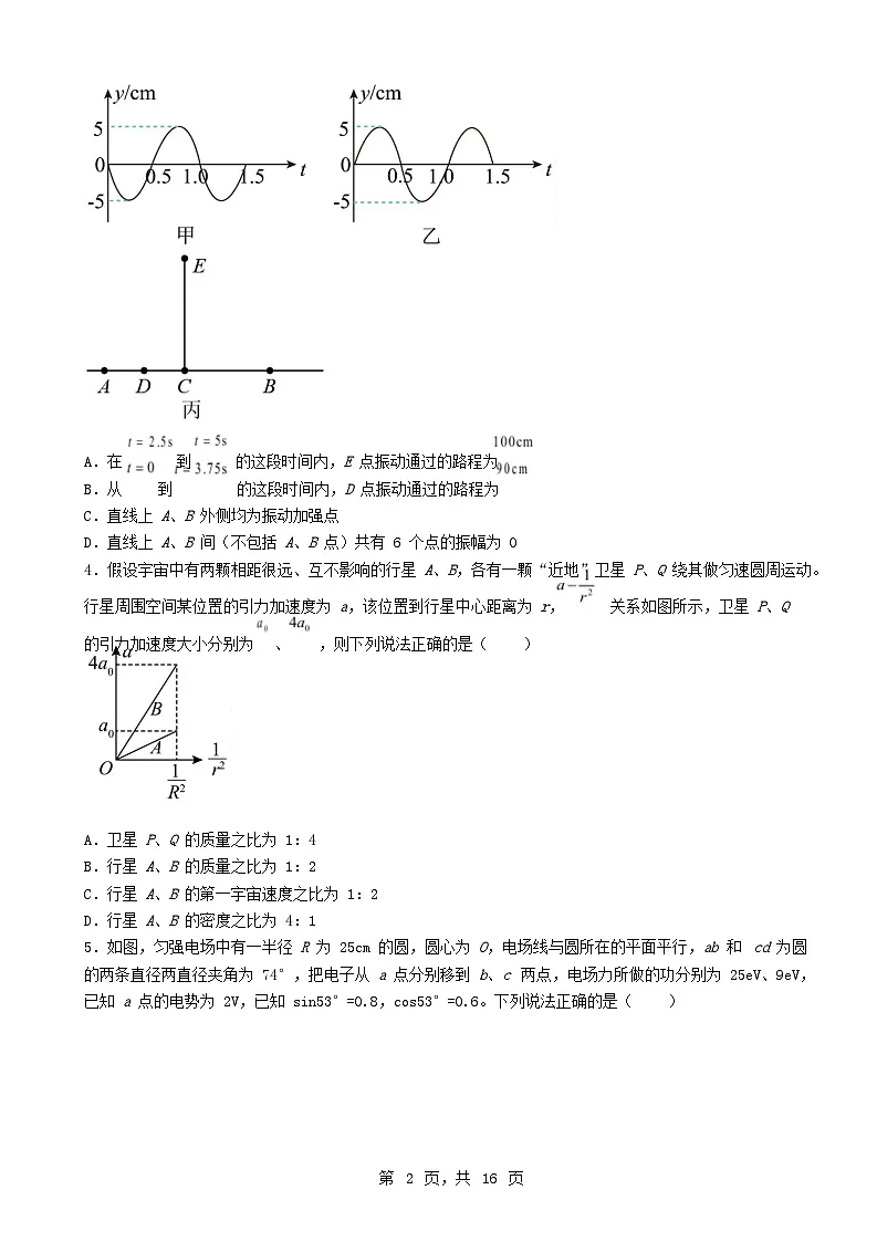 湖南省2025届高三物理下学期考前热身训练题5难适合尖子生含解析第3页