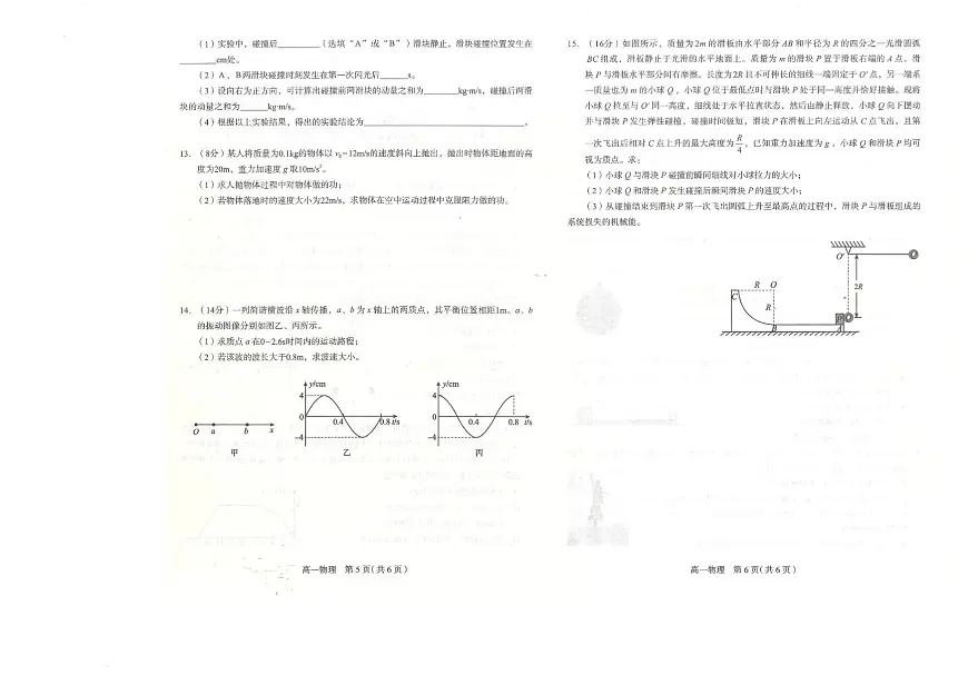 河北省石家庄市2024-2025学年高一下学期期末考试物理试题(PDF版附答案)第3页