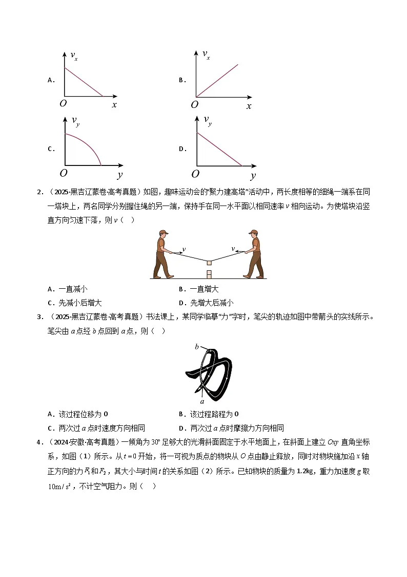 备战2026年高考精品试题汇编 物理 专题04 曲线运动(原卷版)第2页