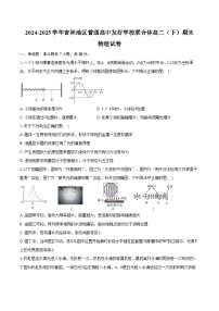 2024-2025学年吉林市吉林地区普通高中友好学校联合体高二（下）期末物理试卷（含解析）