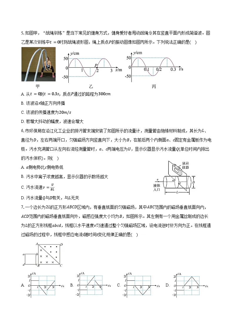 2024-2025学年重庆市部分校联考高二(下)期末物理试卷(含解析)第2页