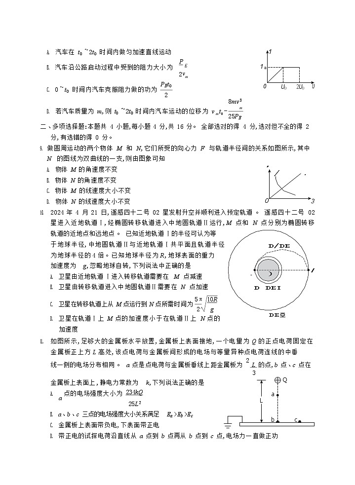 山东省临沂市2024-2025学年高一下学期期末考试物理试卷第3页