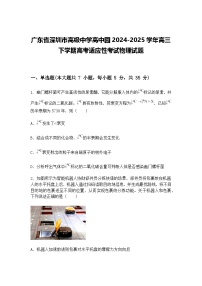 广东省深圳市高级中学高中园2024-2025学年高三下学期高考适应性考试物理试题（含答案解析）