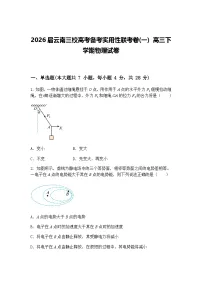2026届云南三校高考备考实用性联考卷(一) 高三下学期物理试卷（含答案解析）