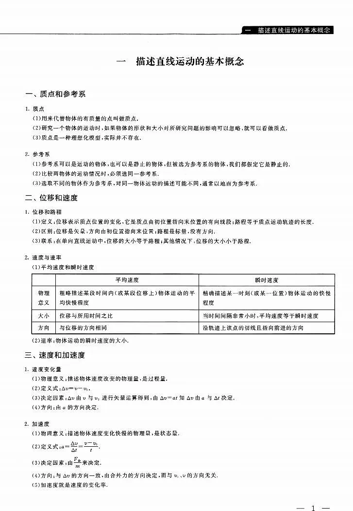 速记高中物理知识手册学案--高考物理一轮专题第3页