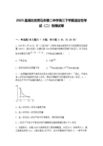 2025届湖北省黄石市第二中学高三下学期适应性考试（二）物理试卷（含答案解析）