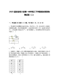 2025届安徽省六安第一中学高三下学期模拟预测物理试题（二）（含答案解析）