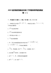 2025届河南省豫南名校高三下学期高考押题物理试卷（一）（含答案解析）