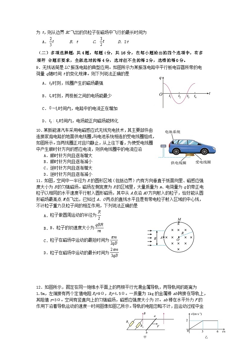 四川省绵阳市2024_2025学年高二物理下学期期末模拟考试含解析第3页