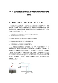 2025届陕西省安康市高三下学期预测模拟预测物理试题（含答案解析）