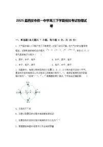 2025届西安市铁一中学高三下学期模拟考试物理试卷（含答案解析）