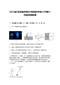 2025届江苏省南京师范大学附属中学高三下学期4月模拟物理试卷（含答案解析）