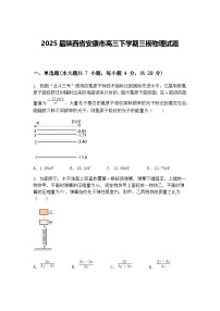 2025届陕西省安康市高三下学期三模物理试题（含答案解析）