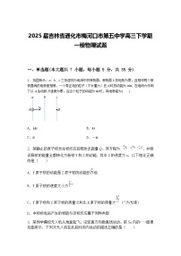 2025届吉林省通化市梅河口市第五中学高三下学期一模物理试题（含答案解析）