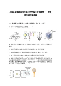2025届福建省福州第三中学高三下学期第十一次质量检测物理试题（含答案解析）