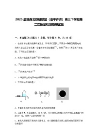2025届豫西北教研联盟（洛平许济）高三下学期第二次质量检测物理试题（含答案解析）