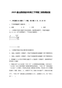2025届山西省临汾市高三下学期二模物理试题（含答案解析）