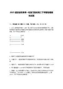 2025届安徽省高考一轮复习验收高三下学期物理模拟试题（含答案解析）