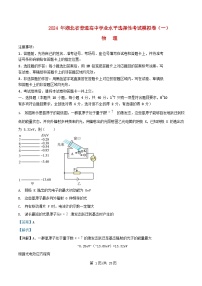 湖北省2024年普通高中物理学业水平选择性考试模拟试卷一含解析