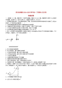 四川省绵阳市2024_2025学年高一物理下学期6月月考试题