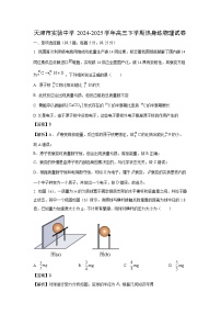天津市实验中学2024-2025学年高三下学期开学热身练物理试卷（解析版）