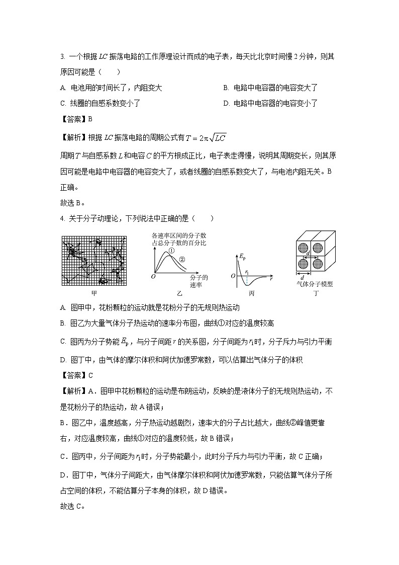 吉林省白山市五校2024-2025学年高二下学期期末联考物理试卷(解析版)第2页
