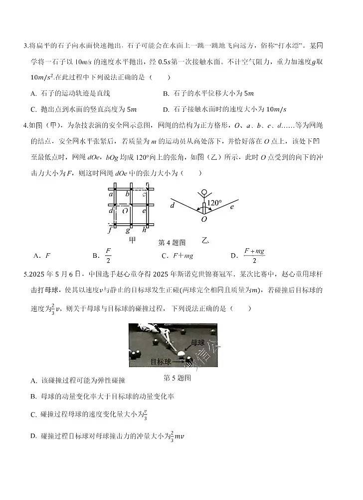 重庆市西北狼教育联盟2026届高三上学期开学测试物理试卷第2页
