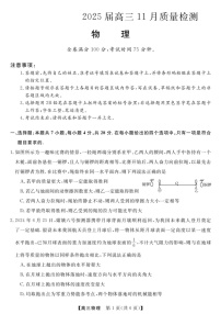 2025届河南省金科新未来大联考高三下学期11月质检-物理试题（含答案）