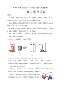 山东省济宁市邹城市2024-2025学年高二下学期期中教学质量检测 物理试题（含答案）