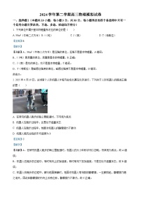 2025届浙江省杭州市学军中学高三下学期最后一卷物理试题（解析版）