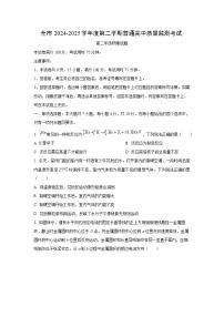 贵州省安顺市2024-2025学年高二下学期期末测试物理试卷（学生版）