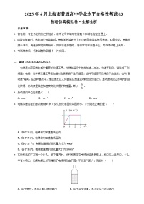2025年6月上海市普通高中学业水平合格性考试物理仿真模拟卷03（全解全析）-A4