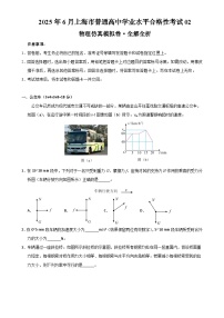 2025年6月上海市普通高中学业水平合格性考试物理仿真模拟卷02（全解全析）-A4