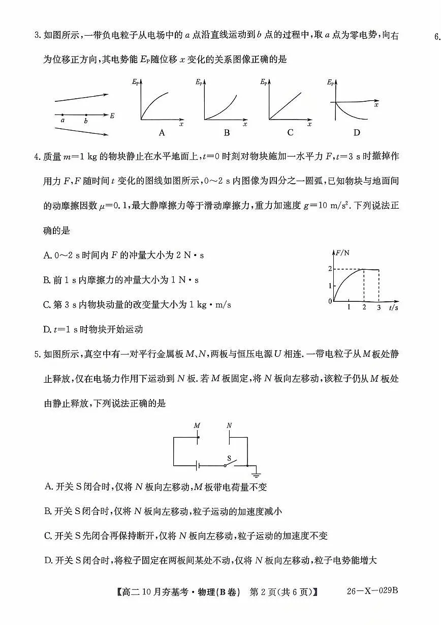山西省高二文品T8联盟联考2025-2026学年高二上学期10月月考物理试题第2页