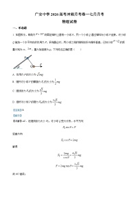 2026届四川省广安中学高三上学期模拟预测物理试题（解析版）