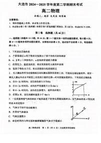 辽宁省大连市2024-2025学年高二下学期期末考试物理试卷（含答案）