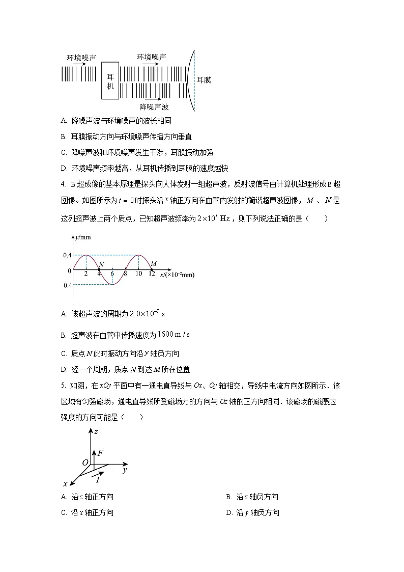 广东省潮州市饶平县2024-2025学年高二下学期阶段性质量检测(一)物理试题(学生版)第2页