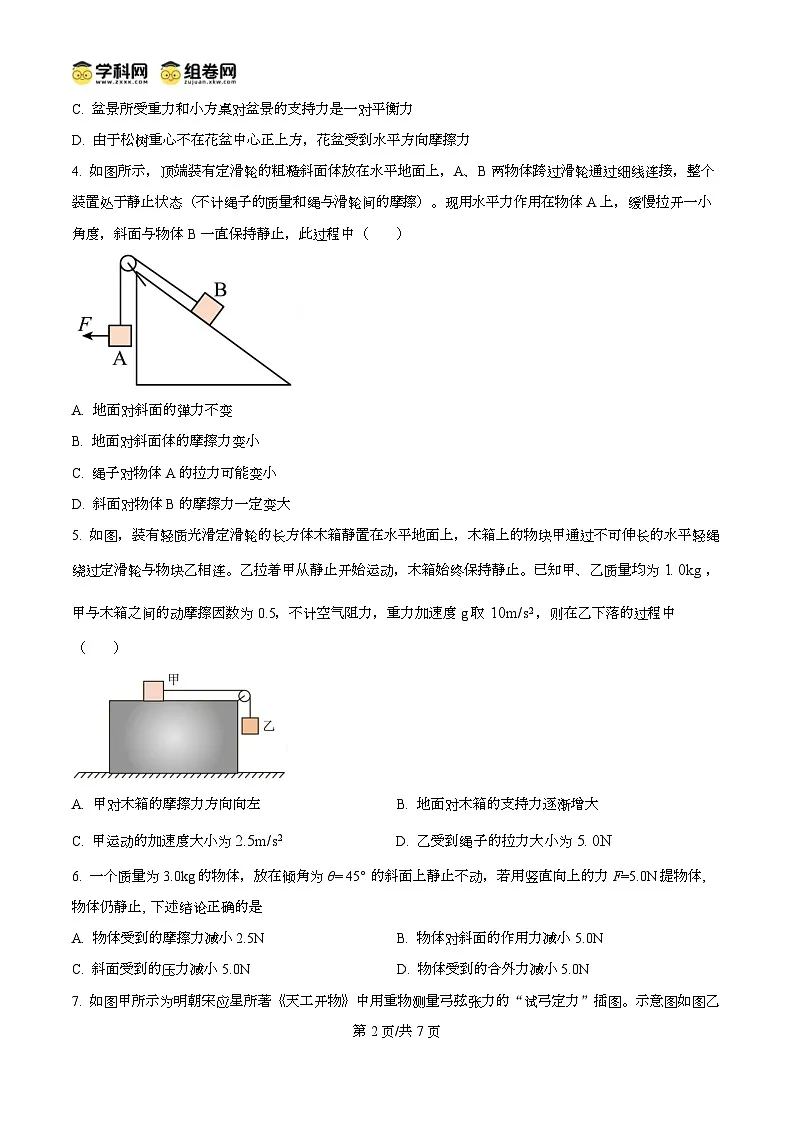 宁夏石嘴山市第一中学2026届高三上学期10月月考+物理第2页