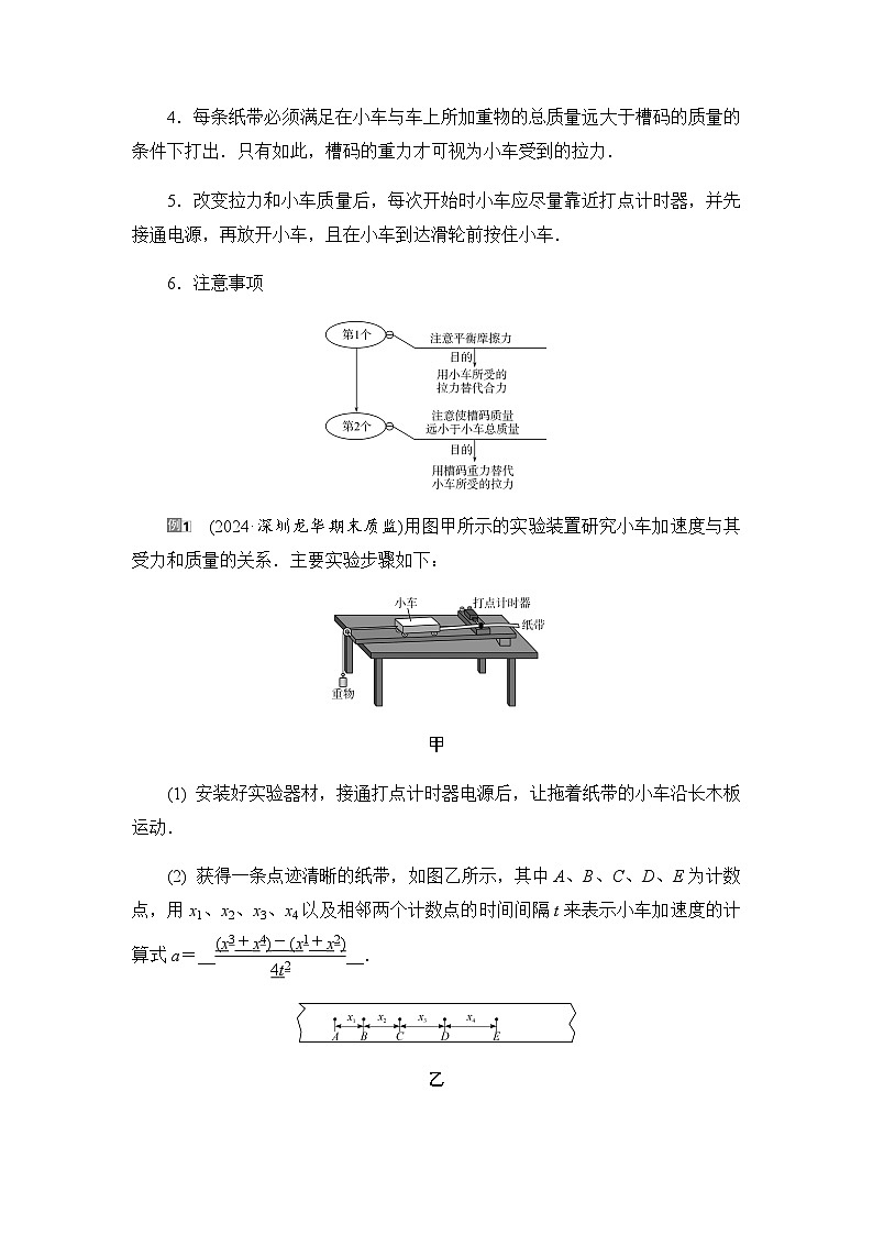 2025-2026学年高中物理人教版(2019)必修 第一册 4.2 实验:探究加速度与力、质量的关系 学案第2页