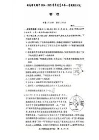 湖南师范大学附属中学2024-2025学年高二上学期1月期末试题物理试卷