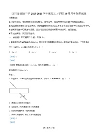 2026届四川省成都市简阳中学高三上学期10月月考物理试题（解析版）