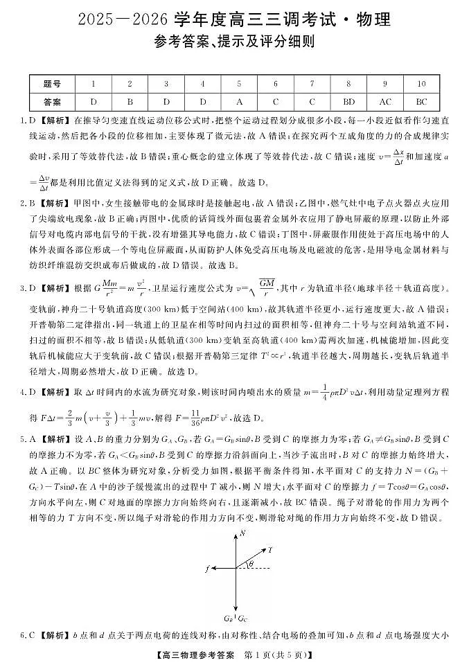 物理答案第1页