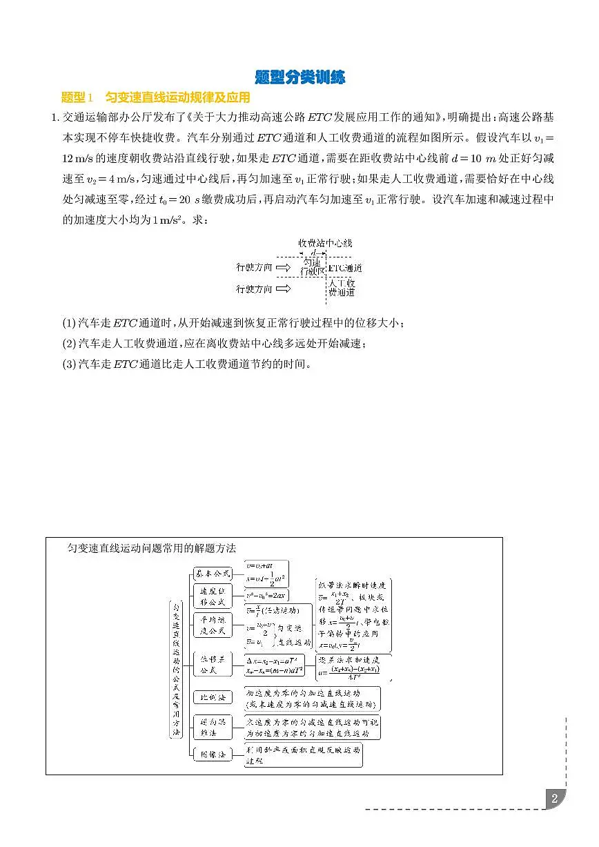 2026年高考物理一轮复习考点训练 大题 牛顿运动定律与直线运动(学生版+解析版)第2页