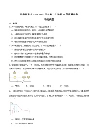 河南省新未来2025-2026学年高二上学期10月中质量检测物理试卷（Word版附答案）