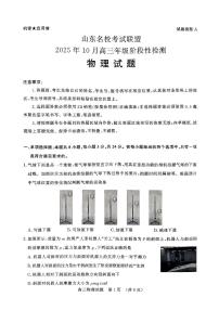 山东省名校考试联盟2026届高三上学期10月阶段性检测物理试卷