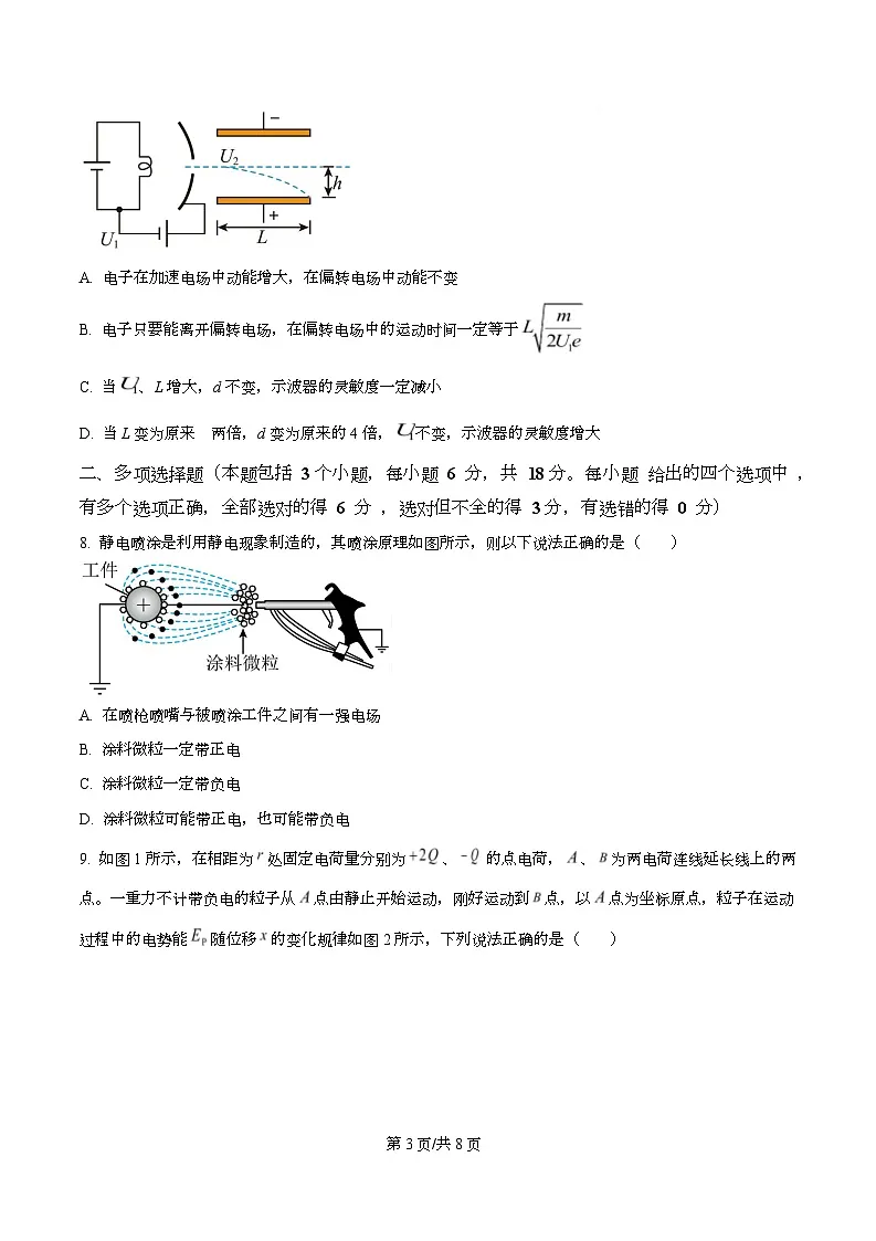 四川省内江市威远中学2025-2026学年高二上学期期中考试物理试题(原卷版)第3页
