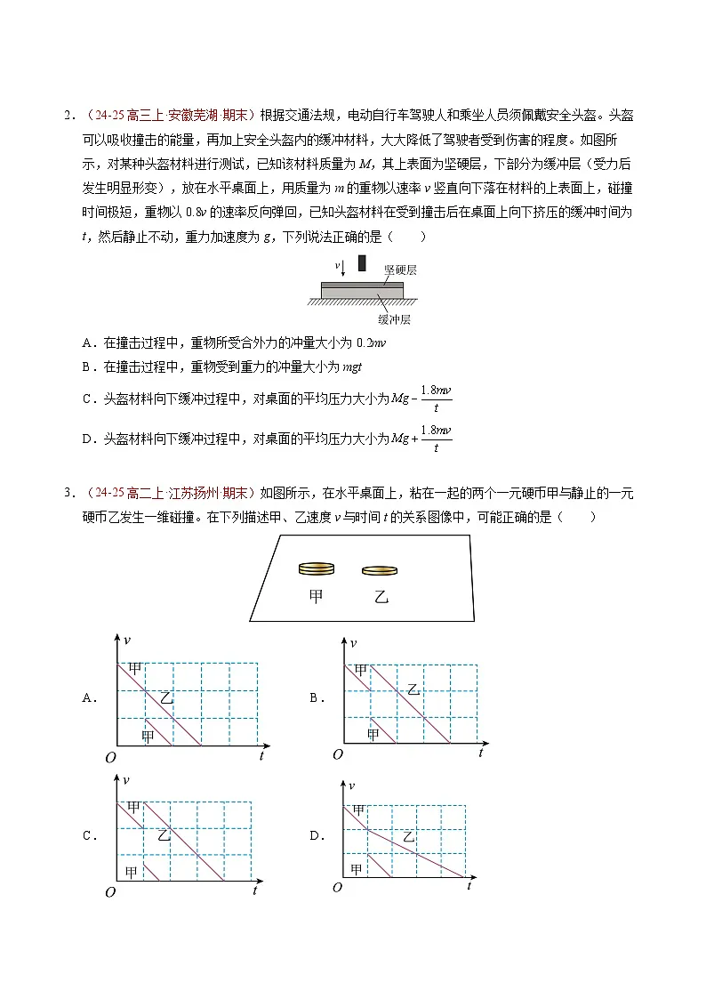 5. 弹性碰撞和非弹性碰撞(培优考点练)(原卷版)第2页