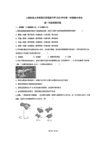 上海市上海财经大学附属北郊高级中学2025-2026学年高一上学期期中考试物理试卷